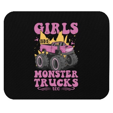 Discover Girls Like Monster Trucks Too Girls Monster Truck Mouse Pads