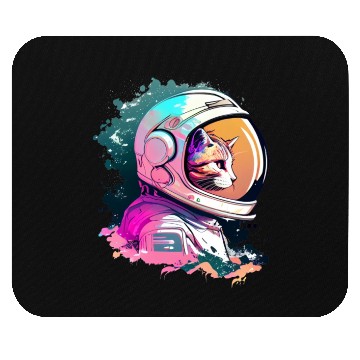 Discover Aesthetic Vaporwave Space Cat 80s 90s Astronaut Mouse Pads
