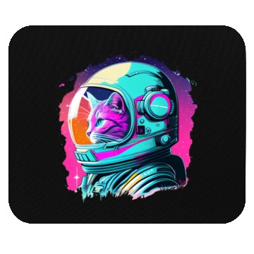 Discover Aesthetic Vaporwave Space Cat 80s 90s Astronaut Mouse Pads