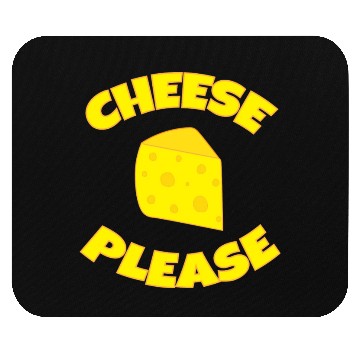 Discover Funny Cheese Please Swiss Cheese Wedge Mouse Pads