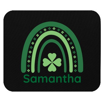Discover Samantha Clover Charm Boho Rainbow Mouse Pads