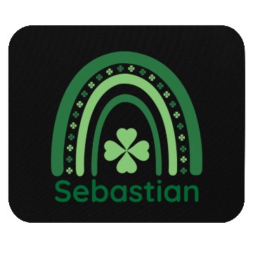 Discover Sebastian Clover Charm Boho Rainbow Mouse Pads