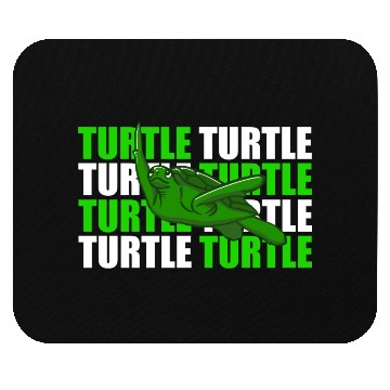 Discover Turtle illustration green Mouse Pads
