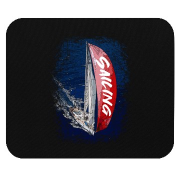 Discover Sailing Red Spinaker Mouse Pads