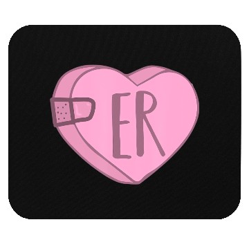 Discover Cute ER Nurse Candy Heart Mouse Pads