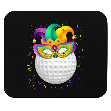 Discover Golf Ball Mardi Gras Mouse Pads