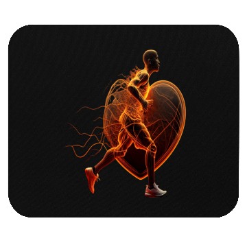 Discover Basketball Heartbeat Mouse Pads