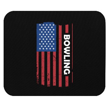 Discover Sport Us Flag Bowling Mouse Pads