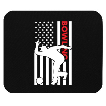 Discover Sport Us Flag Bowling Mouse Pads