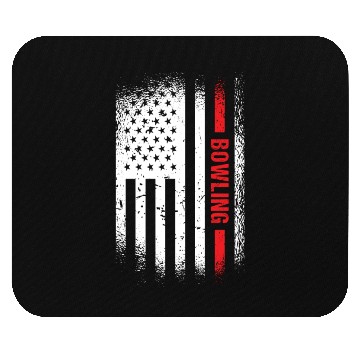 Discover Sport Us Flag Bowling Mouse Pads