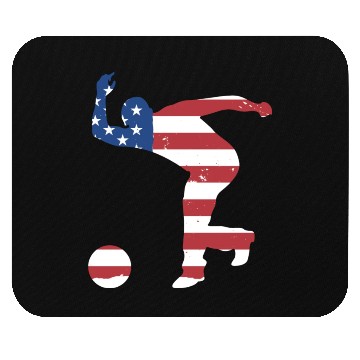 Discover Sport Us Flag Bowling Mouse Pads