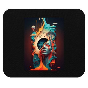 Discover Surreal Girl Dream Poster Mouse Pads