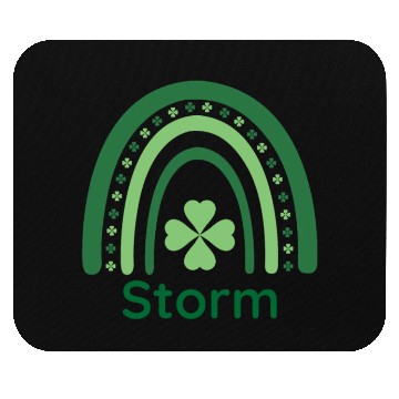 Discover Storm Clover Charm Boho Rainbow Mouse Pads