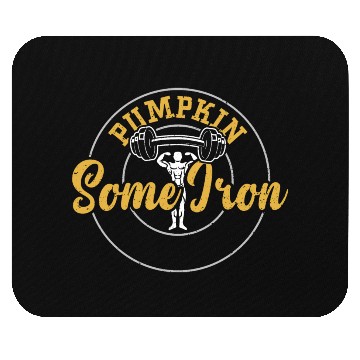 Discover Pumpkin Some Iron - Gym Mouse Pads