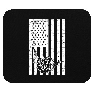 Discover Bagpipe American Flag Bagpiper US Flag Bagpipe Mouse Pads