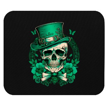 Discover Sugar Skull Saint Patricks Day of Dead Mouse Pads