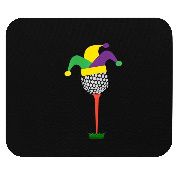 Discover Golf Ball Hat Fun Mardi Gras Mouse Pads