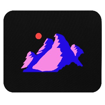 Discover mountains with sun vector Mouse Pads