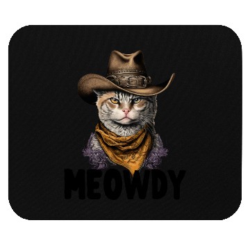 Discover Meowdy Cat Meme Country Meow Howdy Funny Mouse Pads