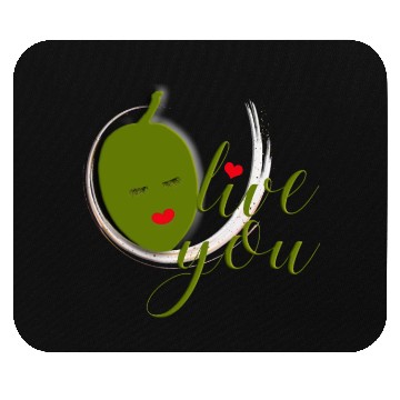 Discover Olive you - I Love You Mouse Pads