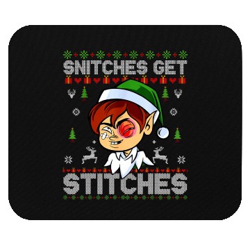 Discover Warrior 12 Snitches Get Stitches Mouse Pads