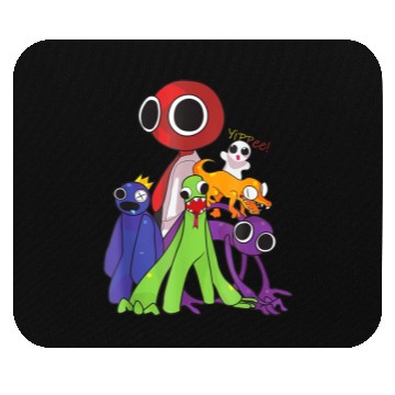Discover Rainbow Friends blue red orange green Mouse Pads