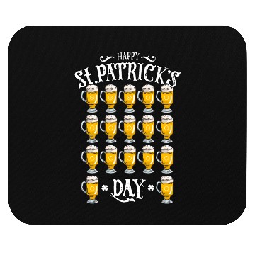 Discover Happy St Patrick's Day Funny Beer Drinking Beer Mouse Pads
