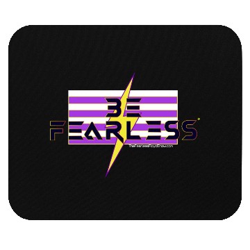 Discover Be Fearless Flag w/Bolt (white text) Mouse Pads