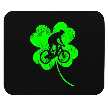 Discover Biking St. Patrick's day shamrock Mouse Pads