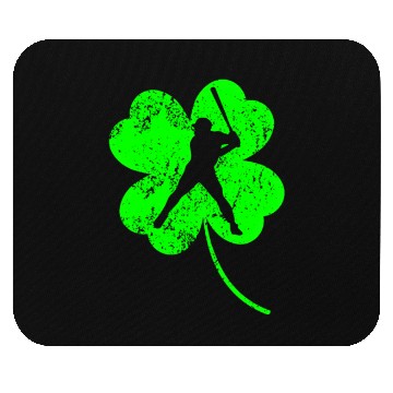 Discover Baseball St. Patrick's day shamrock Mouse Pads