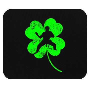 Discover Karate St. Patrick's day shamrock Mouse Pads