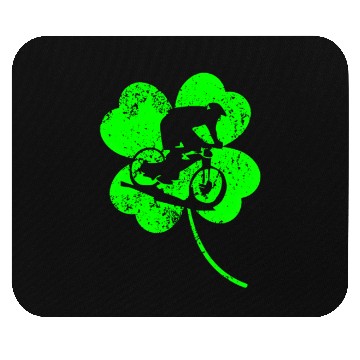 Discover Biking St. Patrick's day shamrock Mouse Pads