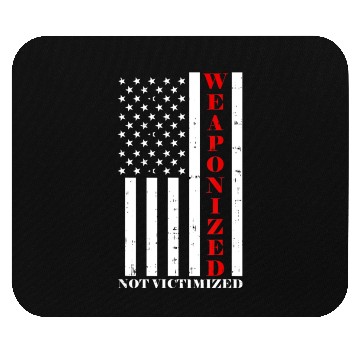 Discover US American Flag Pro Gun Meme Weaponized Not Victi Mouse Pads