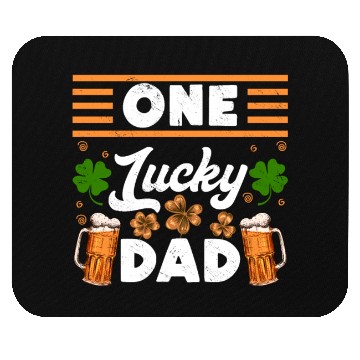 Discover One Lucky Dad Beer St Patrick's Day Daddy Mouse Pads