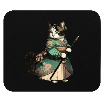 Discover Cat Dressed as Mulan Mouse Pads