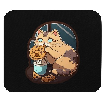 Discover Cat Eats Cookie Mouse Pads