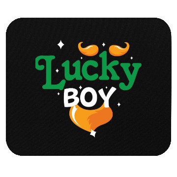 Discover lucky boy Mouse Pads