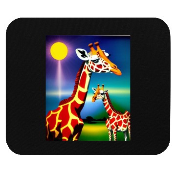 Discover Giraffe in the spectrum of light Mouse Pads