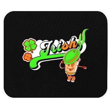 Discover Irish Creamer Coffee Lover Shamrock Clover Leprech Mouse Pads