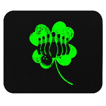 Discover Bowling St. Patrick's day shamrock Mouse Pads