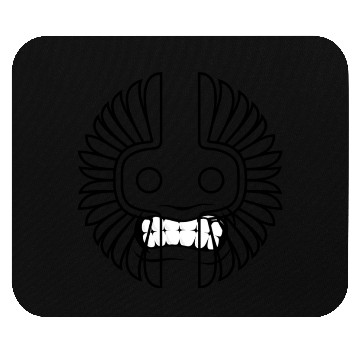 Discover angry face. Mouse Pads