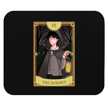 Discover Anime Tarot Card The Hermit Occult Gothic Witch Mouse Pads