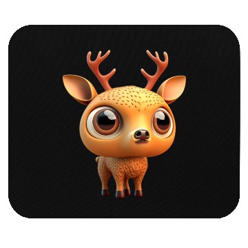 Discover Cute deer cartoon character Mouse Pads