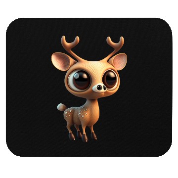 Discover Cute deer cartoon character Mouse Pads