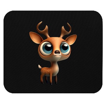 Discover Cute deer cartoon character Mouse Pads