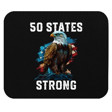 Discover 50 States Strong American Bald Eagle America 4th Mouse Pads