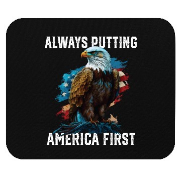 Discover Always Putting America First American Bald Eagle Mouse Pads
