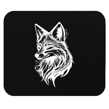 Discover Pretty Fox Portrait Tattoo Ink Mouse Pads
