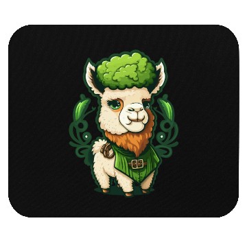 Discover Sweet St Patrick's Day Lama Mouse Pads