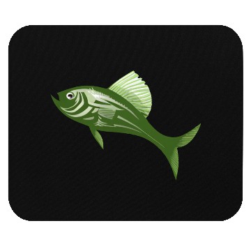 Discover green fish Mouse Pads